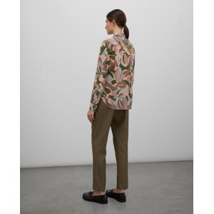 Aspesi Camicia In Crêpe De Chine Di Seta Donna, Multicolor