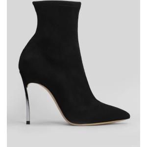 tronchetti tacco alto Blade stretch in Camoscio Nero