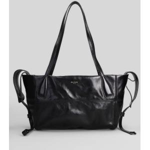 Tote Track zip small in Pelle Nera