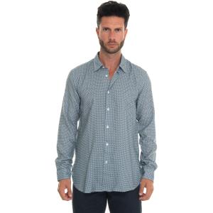 BOSS Camicia casual Blu Lyocell Uomo