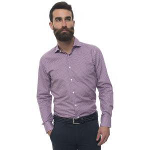 Carrel Camicia casual Blu/rosso Cotone Uomo