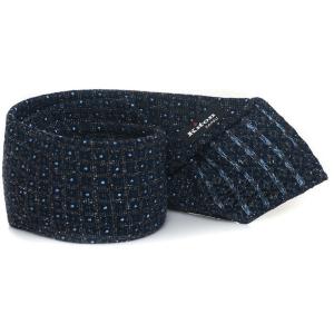 Kiton Cravatta Blu/marrone Seta Uomo