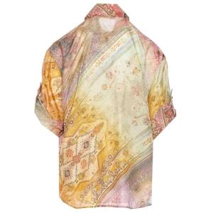 Camicia Rilassata Di Sego Zimmermann Fantasia e Rigato Taglia 1 Zimmermann  Taglia 1