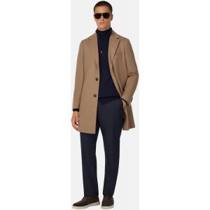 Boggi, Cappotto In Puro Cashmere Monopetto, Uomo, Beige, Taglia: 46