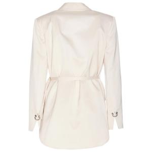 Blazer In Raso Con Cintura Sottile Pinko Nude e Neutro Taglia 42 Pinko  Taglia 42