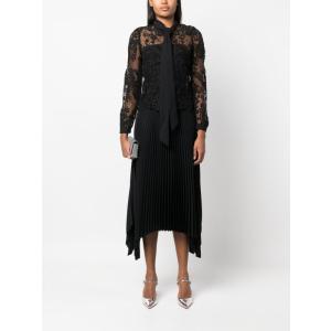 Camicia Con Fiocco In Pizzo Self Portrait Nero Taglia 8 Self Portrait  Taglia 8