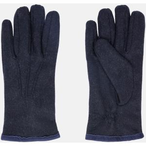 Boggi, Guanti In Jersey Di Lana, Uomo, Navy