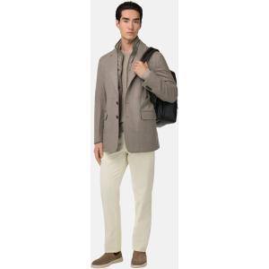 Boggi, Giacca Con Pettorina Removibile In Lana, Uomo, Sabbia, Taglia: L