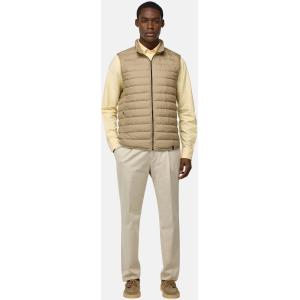Boggi, Gilet In Tessuto Tecnico In Piuma D`oca, Uomo, Beige, Taglia: L