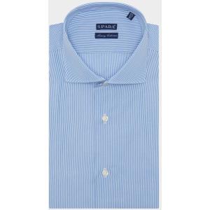 Camicia in cotone collo francese a righe strette