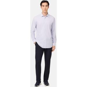 Boggi, Camicia In Nylon Elasticizzato Slim Fit, Uomo, Azzurro, Taglia: L