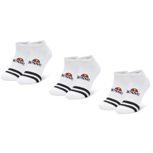 33-Set di 3 paia di calzini corti da uomo Melna SAAC0876 Bianco