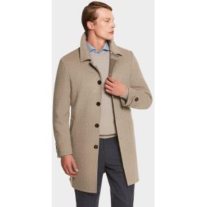 Cappotto in misto lana spigato