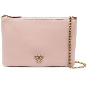 Borsa a tracolla con placca logo