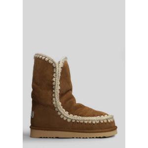 tronchetti tacco basso Eskimo 24 in Camoscio Cuoio naturale