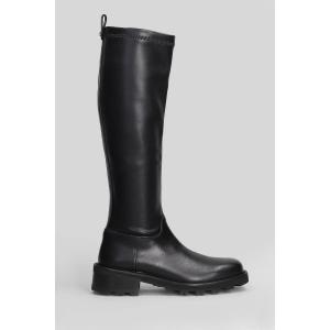 Stivali tacco basso Gia in Pelle Nera