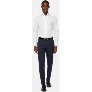 Boggi, Camicia Bianca In Pin Point Di Cotone Regular Fit, Uomo, Bianco, Taglia: 37