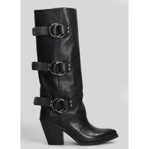 Stivali texani  in Pelle Nera