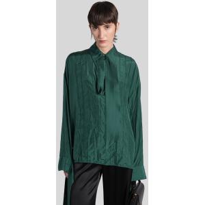 Blusa  in Seta Verde