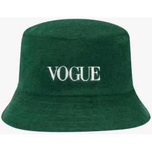 Cappello da pescatore VOGUE in spugna verde con logo ricamato