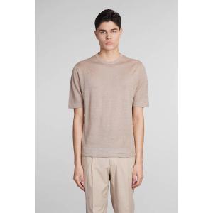 T-Shirt  in lino Beige
