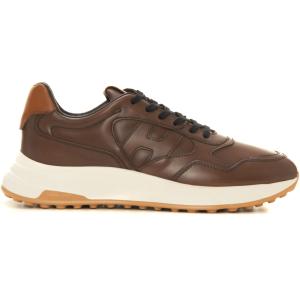 Hogan Sneakers in pelle con lacci HYPERLIGHT Cuoio Pelle Uomo