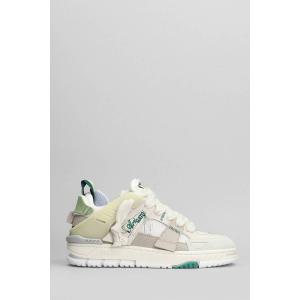 Sneakers Area Patchwork in pelle e tessuto Bianco