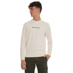 Ecoalf Felpa girocollo Disaalf Bianco Cotone riciclato Uomo