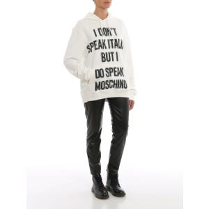 Felpa Con Stampa Effetto Pixel Moschino Bianco Taglia XXS Moschino  Taglia XXS