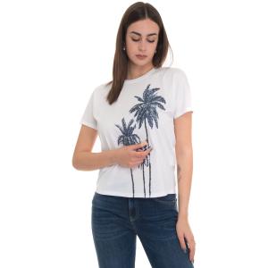 Max Mara studio T-shirt Bianco-denim Cotone Donna