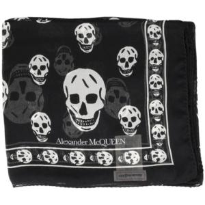 Foulard Con Stampa Teschi Alexander Mcqueen Nero Taglia onesize Alexander Mcqueen Taglia onesize
