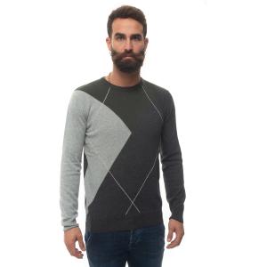 US Polo Assn Maglia girocollo Verde/grigio Lana Uomo