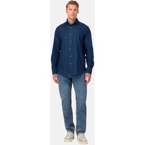 Boggi, Camicia In Denim Di Cotone Regular Fit, Uomo, Blu Scuro, Taglia: L