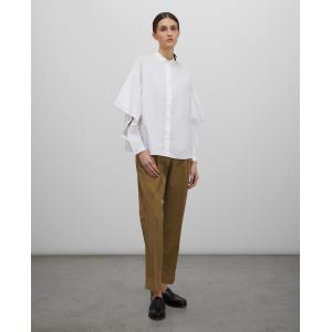 Aspesi Camicia In Popeline Di Cotone Con Collo Alla Coreana Donna