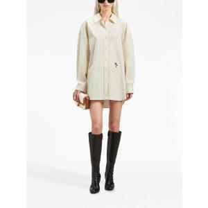 Camicia In Cotone Logata Palm Angels Nude e Neutro Taglia 38 Palm Angels  Taglia 38