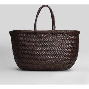 Tote Bamboo 3 jump small in Pelle Marrone
