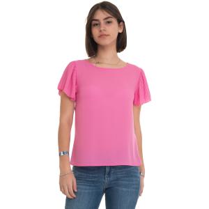 Liu Jo Blusa manica corta Rosa Poliestere Donna