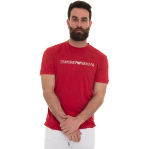 Emporio Armani T-shirt girocollo Rosso Cotone Uomo