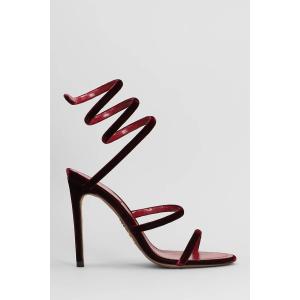 Sandali Cleo  in Velluto Bordeaux