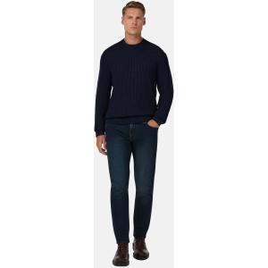 Boggi, Maglia Girocollo In Lana Merino, Uomo, Navy, Taglia: L