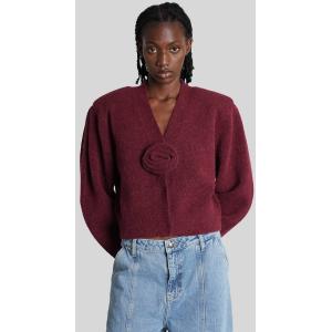 Cardigan  in Lana Bordeaux