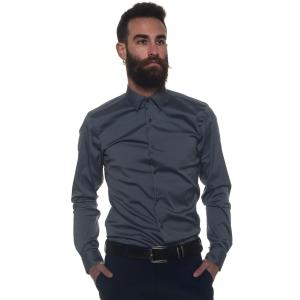 BOSS Camicia casual Ilan Grigio Cotone Uomo