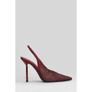 Decollete Gilda in Raso Bordeaux