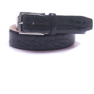 MINORONZONI 1953 Cintura in coccodrillo Nero Coccodrillo Uomo