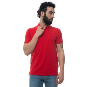 BOSS Polo manica corta Rosso Cotone Uomo