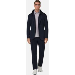 Boggi, Giacca Felpa Madison In Misto Cotone Elasticizzato, Uomo, Navy, Taglia: 54