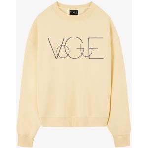 Felpa VOGUE Icons vaniglia con logo ricamato