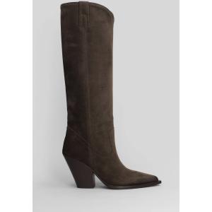 Stivali texani  in Camoscio Marrone