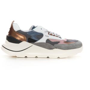 D.A.T.E. Sneakers con lacci FUGA DRAGON Grigio-rosa Pelle Donna