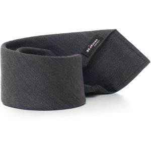 Kiton Cravatta Grigio Seta Uomo